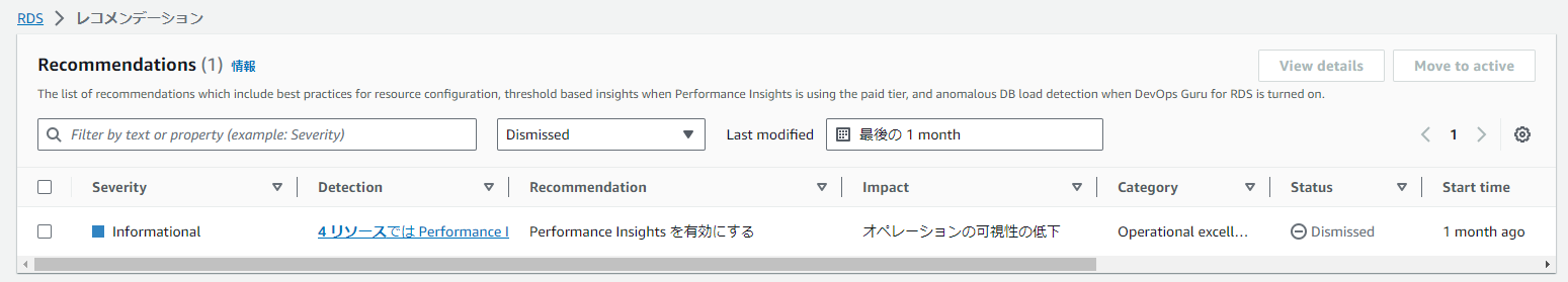 ステータスを変更することで無効になっているものだけ確認